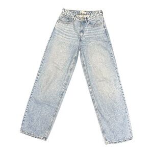 ZARA blue wide leg high waist jeans
